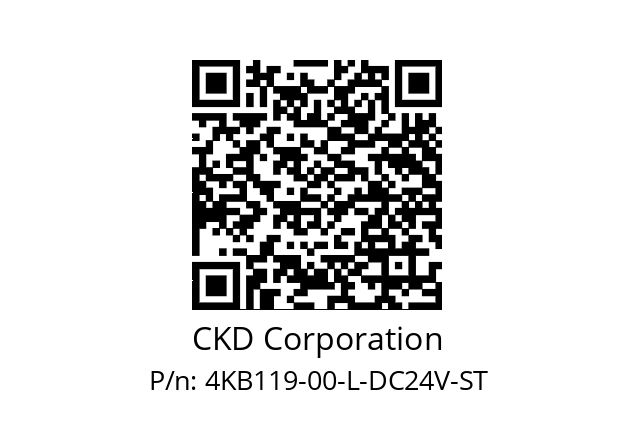   CKD Corporation 4KB119-00-L-DC24V-ST