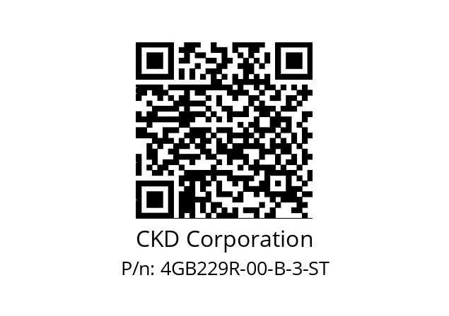   CKD Corporation 4GB229R-00-B-3-ST