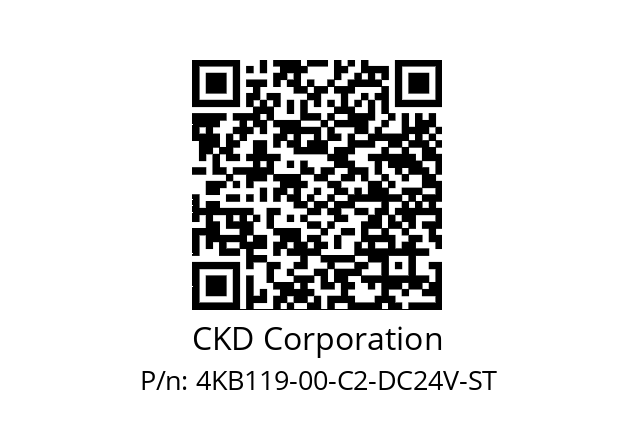   CKD Corporation 4KB119-00-C2-DC24V-ST