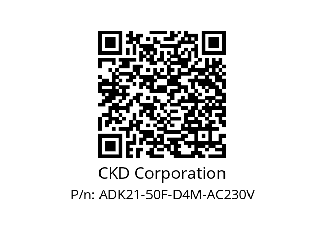   CKD Corporation ADK21-50F-D4M-AC230V