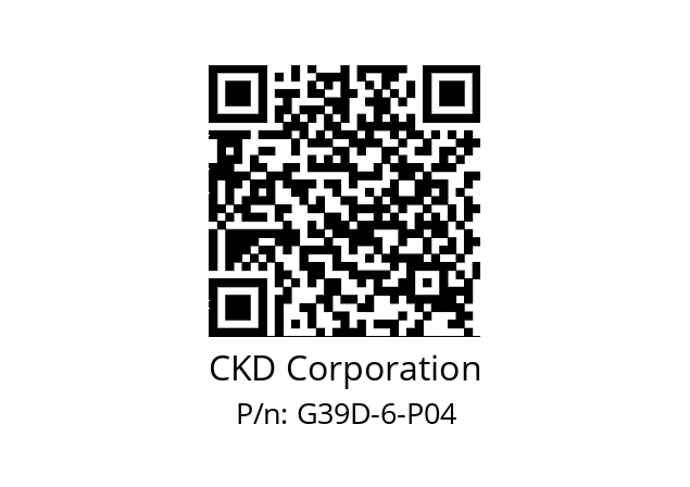   CKD Corporation G39D-6-P04