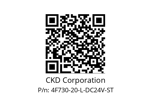   CKD Corporation 4F730-20-L-DC24V-ST