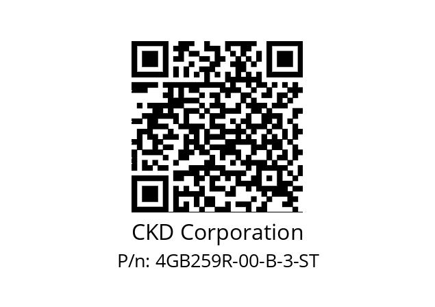   CKD Corporation 4GB259R-00-B-3-ST