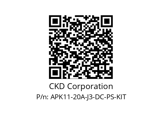   CKD Corporation APK11-20A-J3-DC-PS-KIT