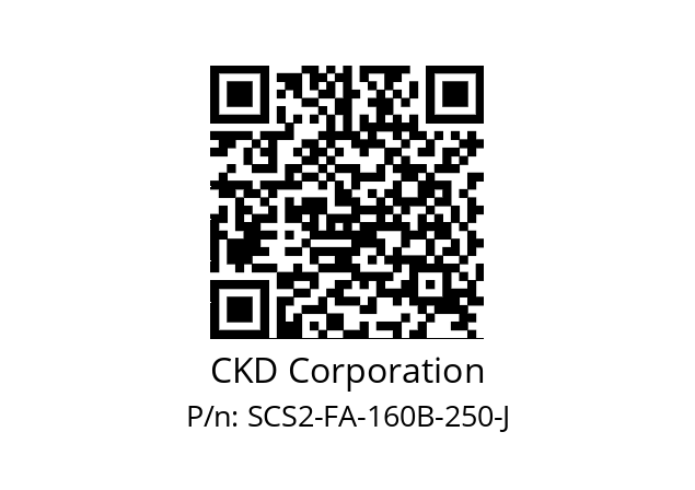   CKD Corporation SCS2-FA-160B-250-J