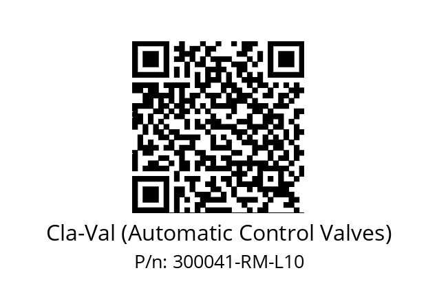   Cla-Val (Automatic Control Valves) 300041-RM-L10