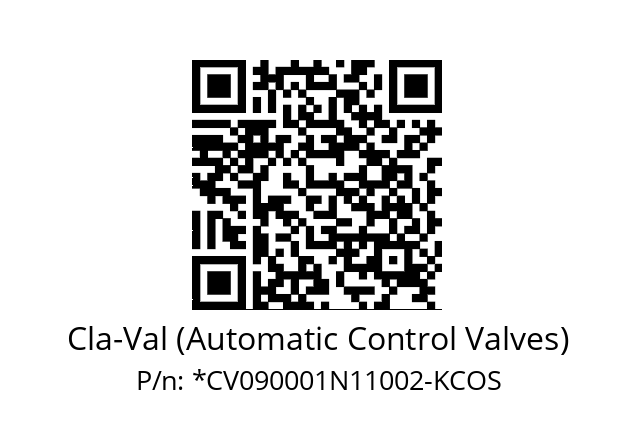   Cla-Val (Automatic Control Valves) *CV090001N11002-KCOS