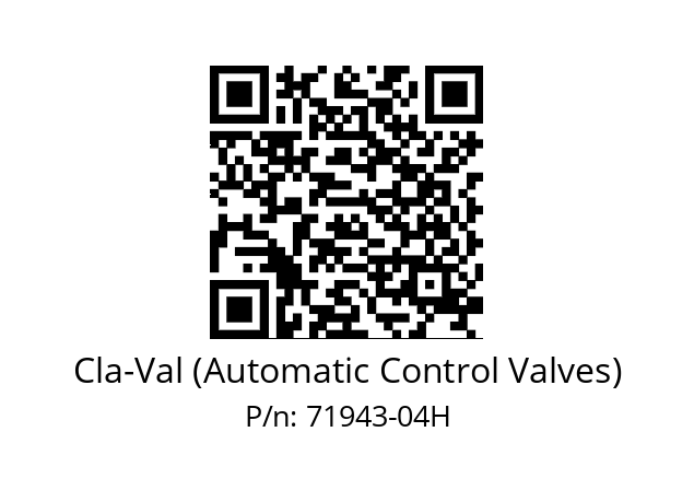   Cla-Val (Automatic Control Valves) 71943-04H