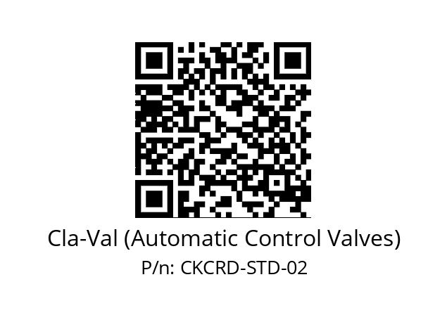   Cla-Val (Automatic Control Valves) CKCRD-STD-02