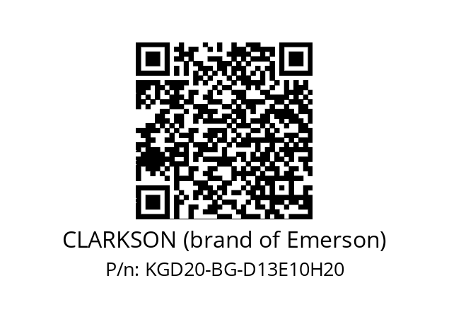   CLARKSON (brand of Emerson) KGD20-BG-D13E10H20