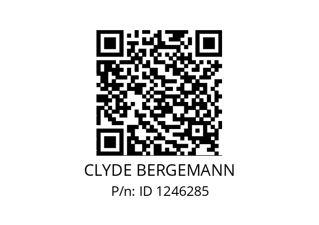   CLYDE BERGEMANN ID 1246285