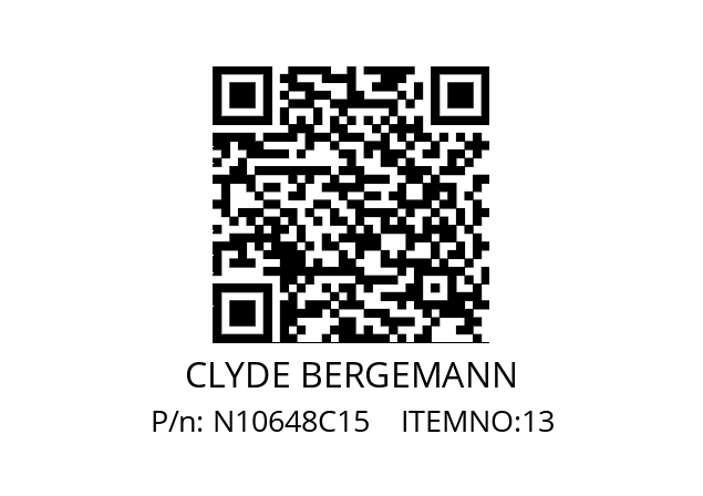   CLYDE BERGEMANN N10648C15    ITEMNO:13