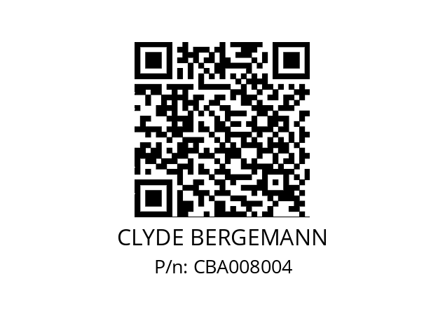   CLYDE BERGEMANN CBA008004