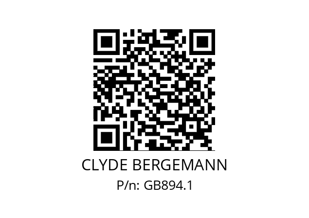   CLYDE BERGEMANN GB894.1