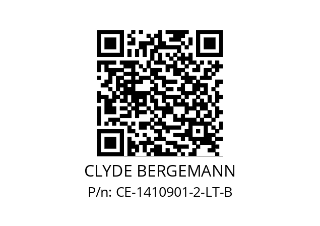   CLYDE BERGEMANN CE-1410901-2-LT-B