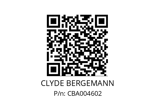   CLYDE BERGEMANN CBA004602