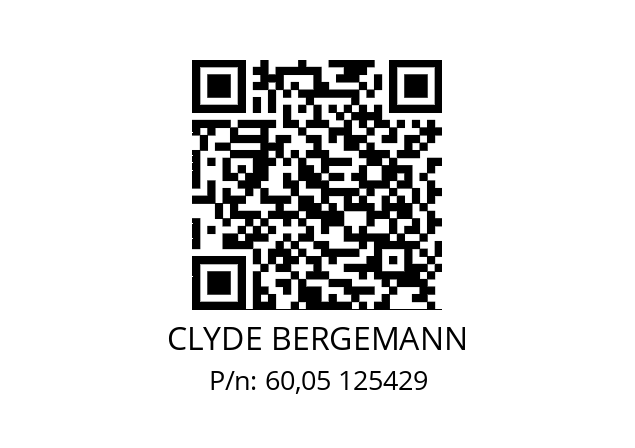   CLYDE BERGEMANN 60,05 125429