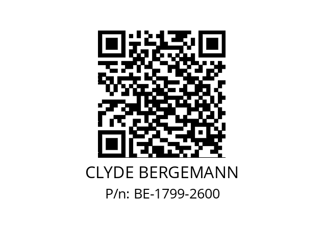   CLYDE BERGEMANN BE-1799-2600