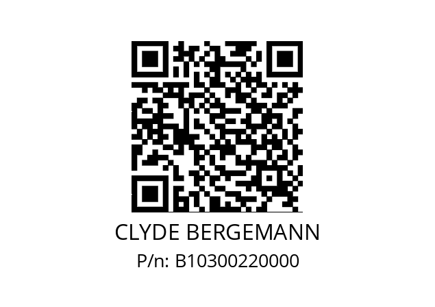   CLYDE BERGEMANN В10300220000