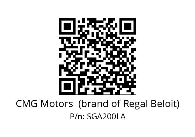   CMG Motors  (brand of Regal Beloit) SGA200LA