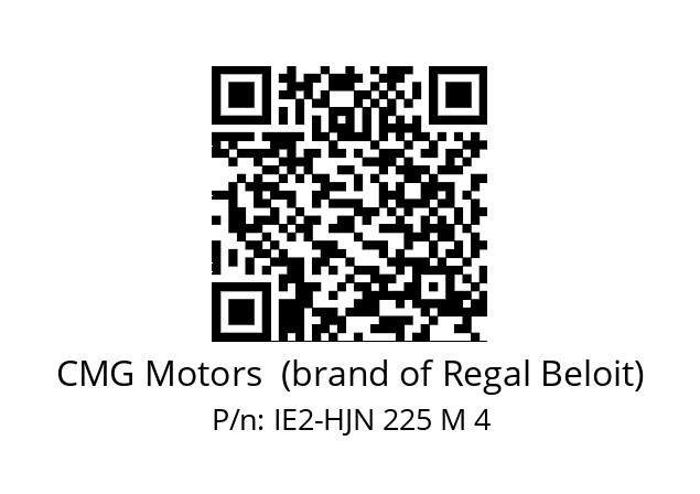   CMG Motors  (brand of Regal Beloit) IE2-HJN 225 M 4