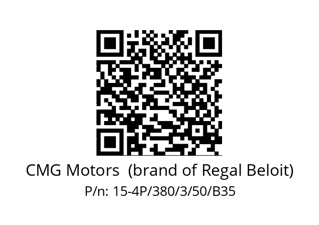   CMG Motors  (brand of Regal Beloit) 15-4P/380/3/50/B35