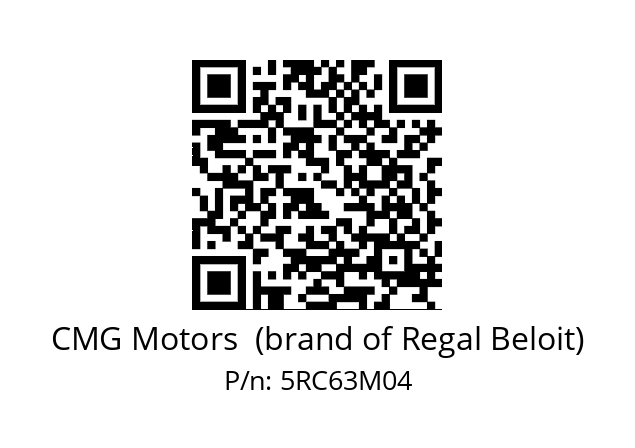   CMG Motors  (brand of Regal Beloit) 5RC63M04