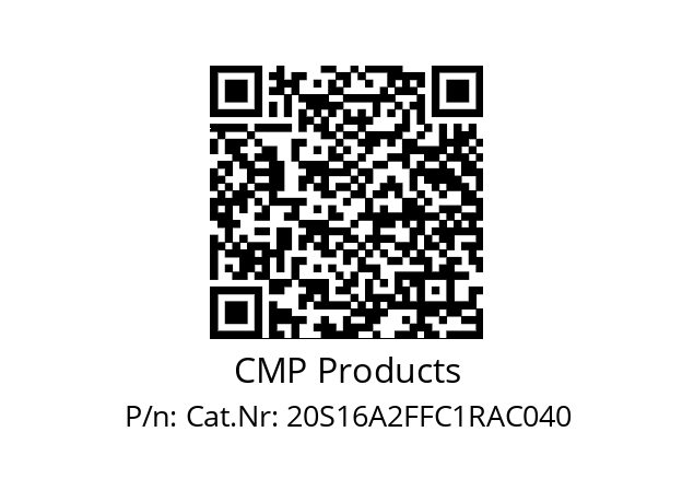   CMP Products Cat.Nr: 20S16A2FFC1RAC040