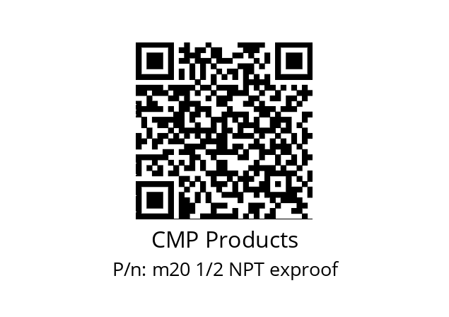   CMP Products m20 1/2 NPT exproof