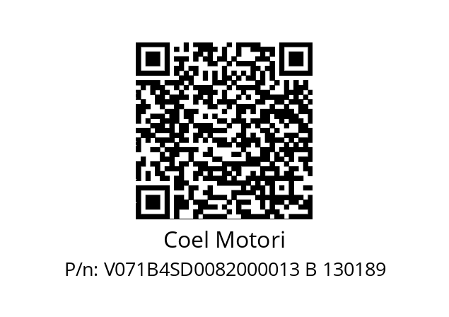   Coel Motori V071B4SD0082000013 B 130189