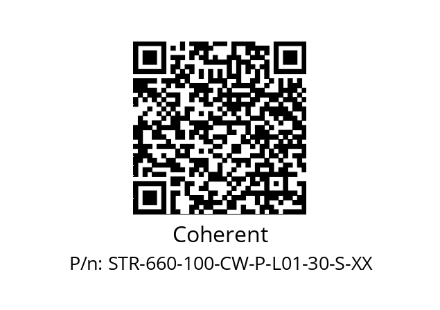   Coherent STR-660-100-CW-P-L01-30-S-XX