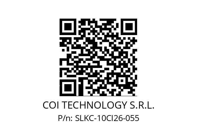   COI TECHNOLOGY S.R.L. SLKC-10CI26-055