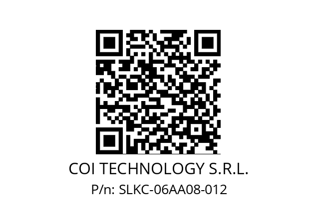   COI TECHNOLOGY S.R.L. SLKC-06AA08-012