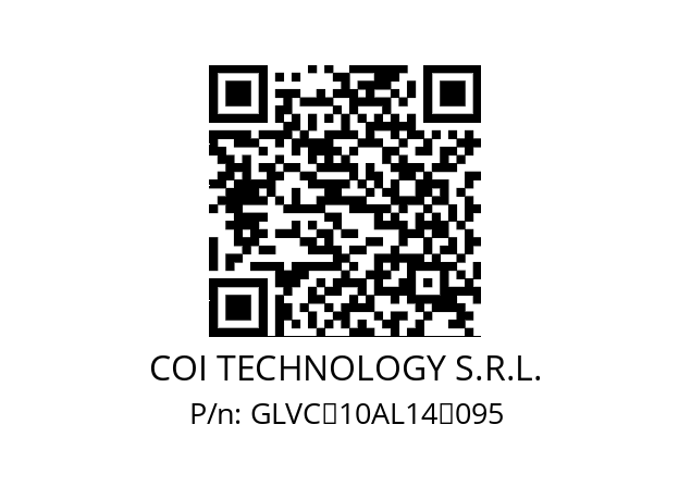   COI TECHNOLOGY S.R.L. GLVC‐10AL14‐095