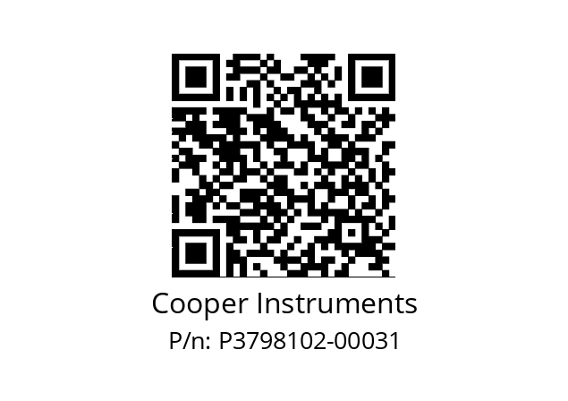   Cooper Instruments P3798102-00031