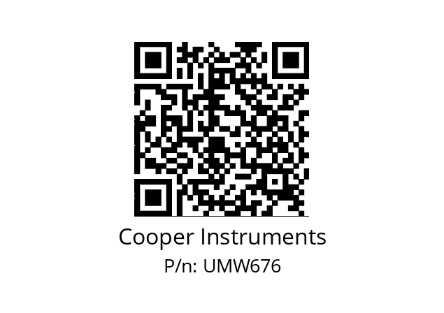   Cooper Instruments UMW676