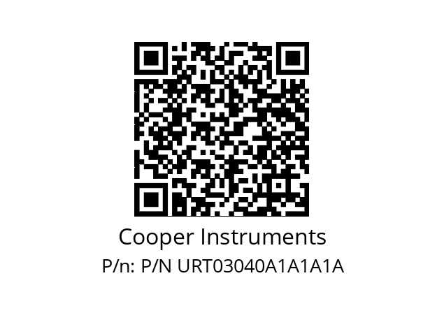   Cooper Instruments P/N URT03040A1A1A1A