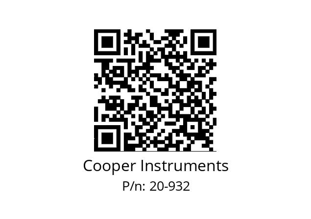   Cooper Instruments 20-932