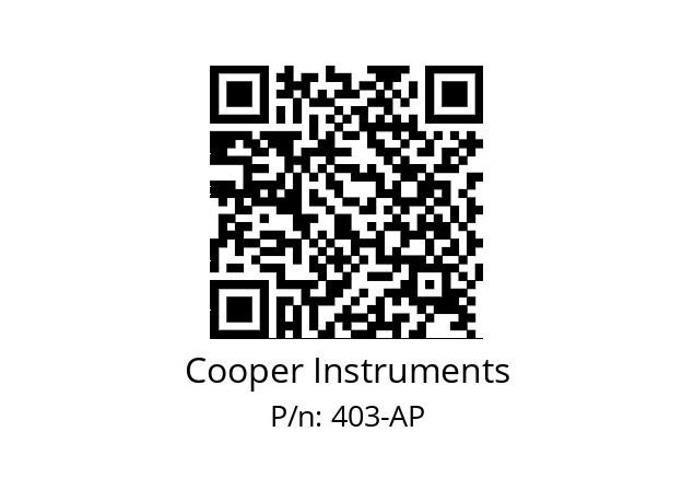   Cooper Instruments 403-AP