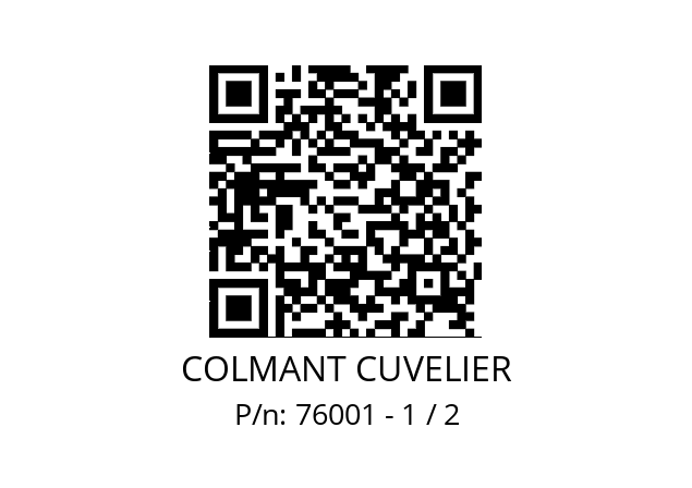   COLMANT CUVELIER 76001 - 1 / 2