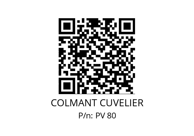   COLMANT CUVELIER PV 80