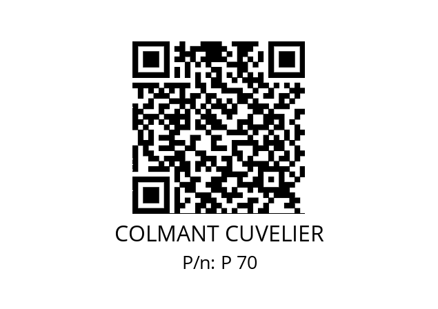   COLMANT CUVELIER P 70