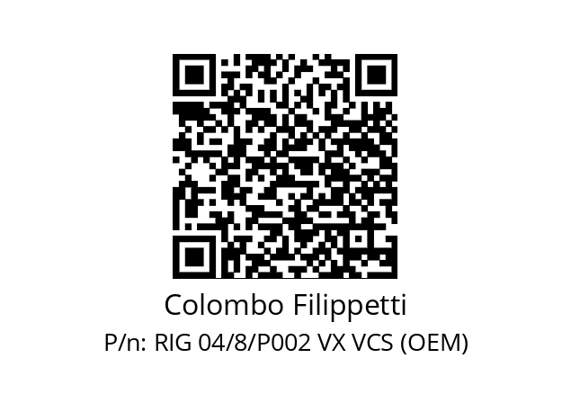   Colombo Filippetti RIG 04/8/P002 VX VCS (OEM)