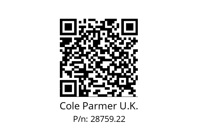   Cole Parmer U.K. 28759.22