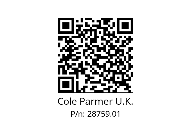   Cole Parmer U.K. 28759.01