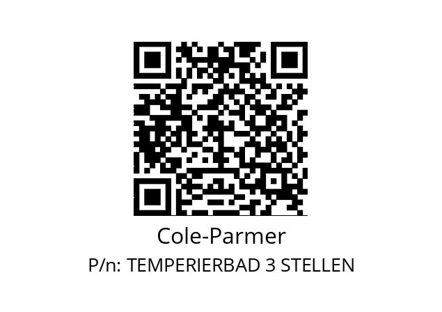   Cole-Parmer TEMPERIERBAD 3 STELLEN