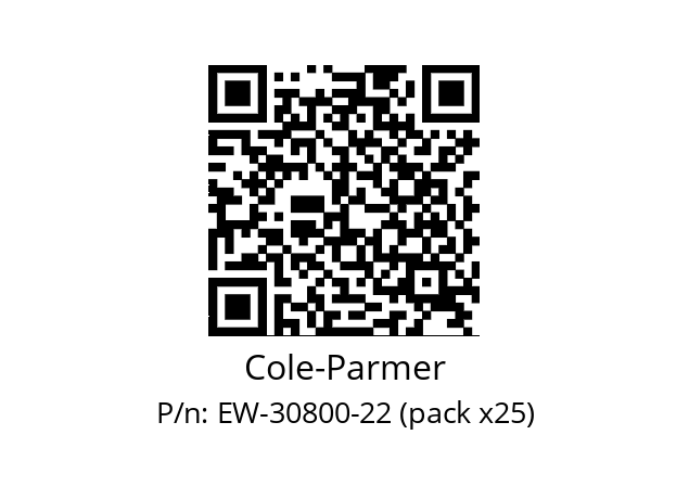   Cole-Parmer EW-30800-22 (pack x25)