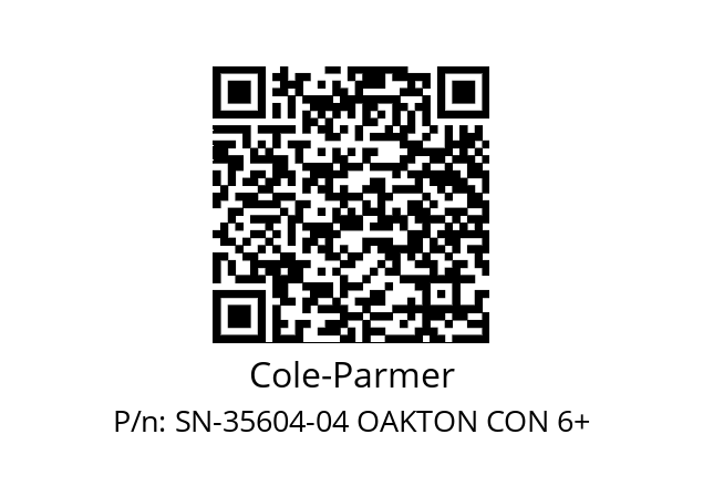   Cole-Parmer SN-35604-04 OAKTON CON 6+