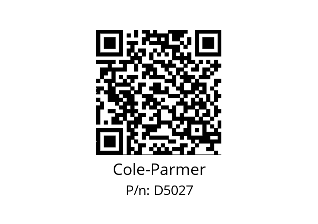   Cole-Parmer D5027