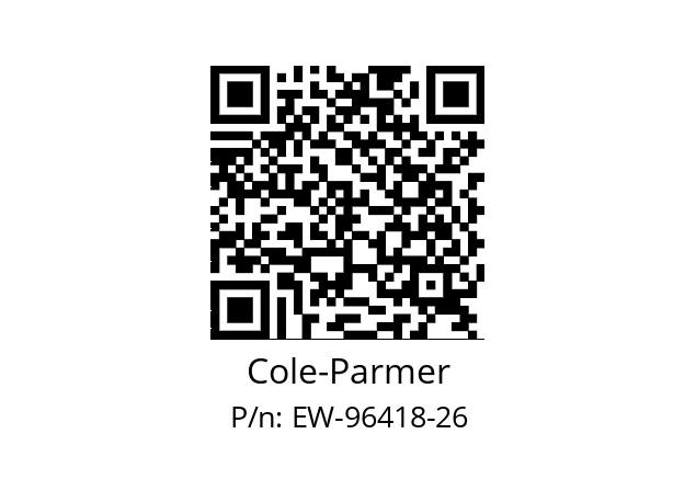   Cole-Parmer EW-96418-26